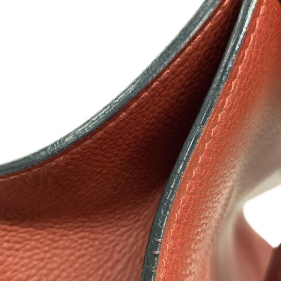 HERMES Muso rouge ash Taurillon Clemence Square D Shoulder Bag 708-060425 - Picture 10 of 14